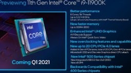 Intel Rocket Lake 11th Gen Desktop CPUs Launch Date Confirmed