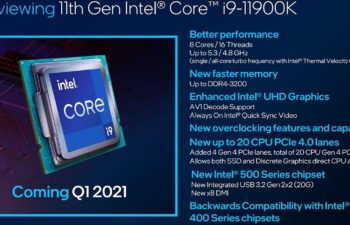 Intel Rocket Lake 11th Gen Desktop CPUs Launch Date Confirmed
